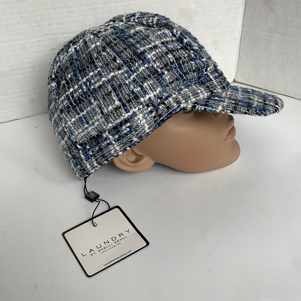Laundry by Shelli Segal tweed hat blue